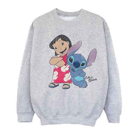 Lilo & Stitch Flickor Klassisk Sweatshirt 5-6 År Sports Grey