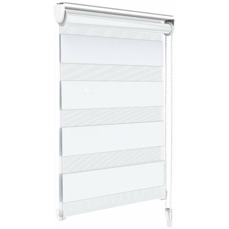 Dobbelt Dag & Nat Rullegardin 80x150cm Hvid