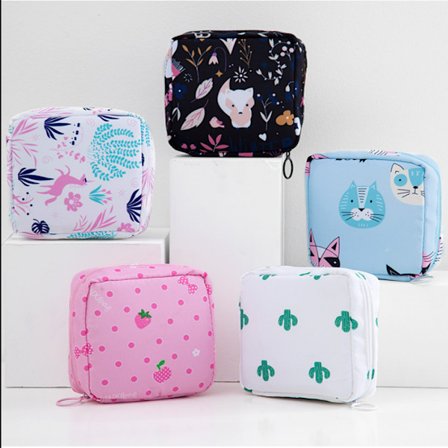 5-pakning Menstruasjonsveske for Bind, Menstruasjonskopp, Tamponger - ZQKLA