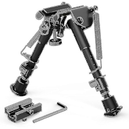 2024 2-i-1 Bipod 6 tum till 9 tum Justerbar Höjd Spårmonteringsadapter Ingår - Ruikalucky