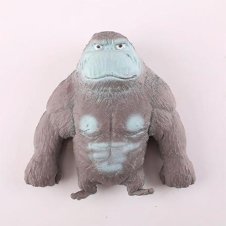 Gorilla-puristelulelut, hidas palautus eläintemppu puristelulelut aikuisille ja lapsille 12*12CM Harmaa