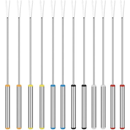 [PLEE] 12 st Fonduegafflar, 24 cm Rostfria Fonduegafflar