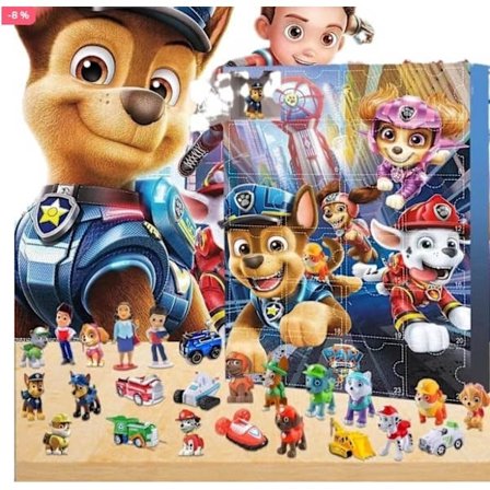 Paw Patrol 24-dagers julekalender lekesett med krus[JUN] 7