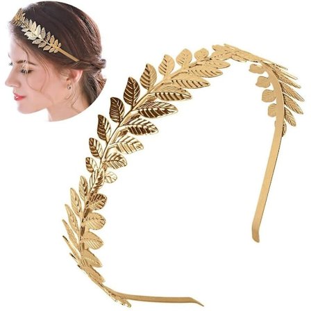 Muotilehti Hiukset Panta Hiuspanta Morsiamen Päähine Hiuskoristeet Amazon Kultalehti Hiukset Panta Lehtipäähine kulta