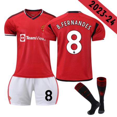 23- Manchester United Kids hjemmeskjorte nr. 8 B. Fernandes 24