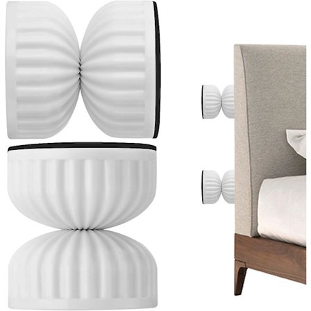 2 kpl Sängynpäädyn pysäyttimiä seinälle, 2023 Uusin säädettävä sängynrungon tärinänestotyökalu sängylle, Tärinänesto Teleskooppinen tukivarsi, Huoneen