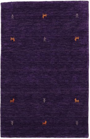 Inka Lite Gabbeh Loom Two Lines Teppe - Lilla 100X160 Ull