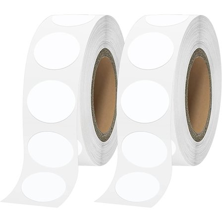 Värilliset pistetarrat, 2000 kpl pyöreitä pistetarroja, 20 mm:n koodaustarrat, tarrat, itseliimautuvat pyöreät pistetarrat toimistoon kouluun, 2 