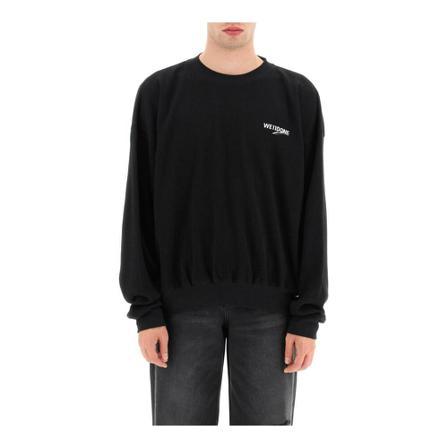 We11Done, Round-neck Knitwear Zwart, Heren, Maat:L