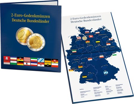 "Møntalbum - PRESSO, Euro -kollektion til 2-euro mønter"Deutsche Bundesländ"