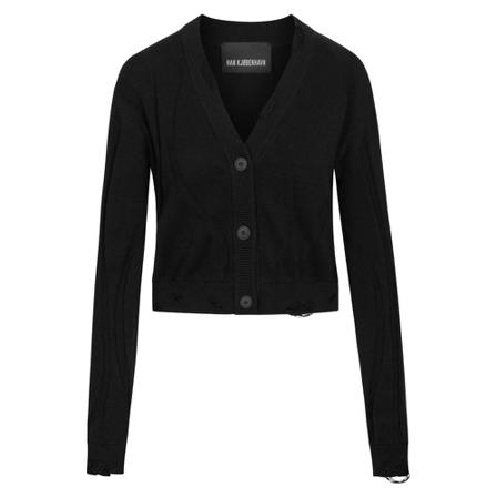 Han Kjøbenhavn Cropped Cardigan Sort, Dame Cardigans