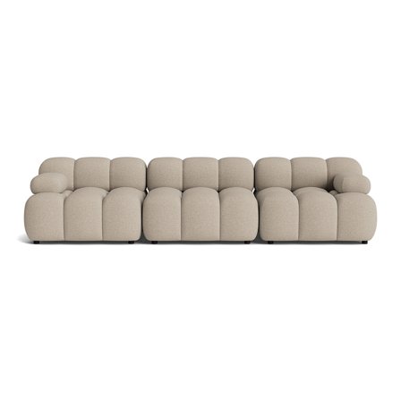 Puffy 3 personers sofa - Aurora Beige - 285x95x64 - Sofa Lænestol, 3 personers sofa
