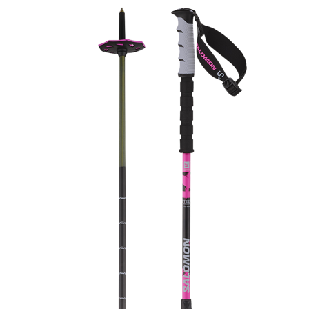 Salomon - Bastoncini da sci alpino Steep Pro Vario S3 - Black / Rhodamine