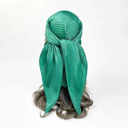 Huvudduk, stor fyrkantig scarf, enfärgad silkesscarf, dam simulerad sidenfärg, satinsatin, centralasiatisk scarf