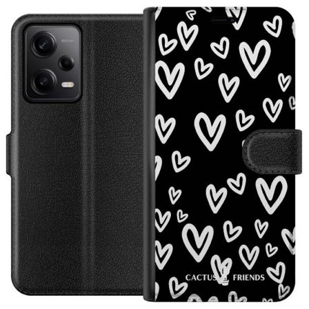 Yhteensopiva Lompakkokotelo Xiaomi Xiaomi Redmi Note 12 Pro Cactus and Friends - Handdrawn Love Chaos