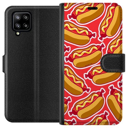 Yhteensopiva Lompakkokotelo Samsung Galaxy A42 5G Hotdog-kuvio voimakkaissa väreissä leikkisä pop art -kuvitus makkaroilla ja sinapilla täydellinen ru