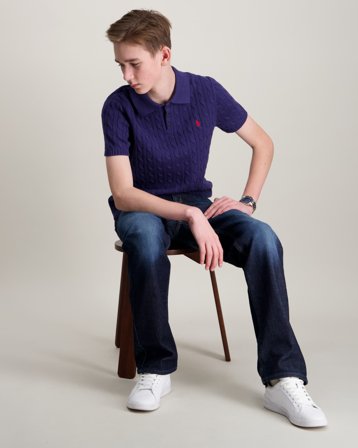 Polo Ralph Lauren 20/2 COTTON-SS CLASS CBL-SV-PLO Blau Pullover Jungen - Kids Brand Store