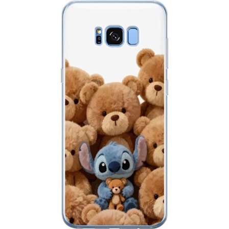 Kompatibel Mobilcover til Samsung Samsung Galaxy S8+ Sød og sikker illustration med Stitch omgivet af bamser, der skaber en varm og legende følelse