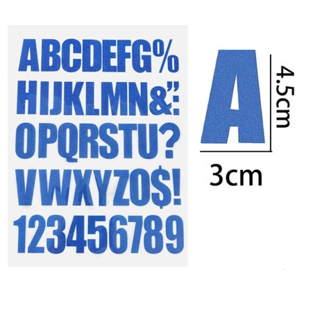 Varmeoverføringsmerker Klistremerker for klær BLÅ