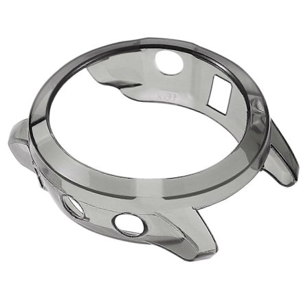 IBASENICE Klockskyddsfodral TPU Klockskydd Kompatibelt för Garmin Fenix 6X Fenix6x Pro (Transparent Svart) (FMY)