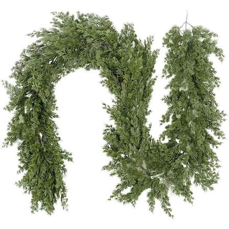 Realistisk sedertre julegirlander 2 m – furu- og furudekorasjon for hjem og peis