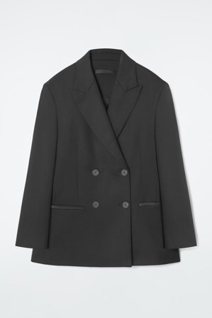COS Women's The Tailored Peak Lapel Blazer in Black