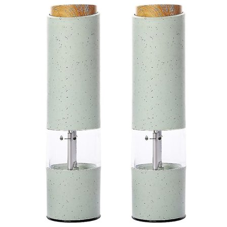Db 2 st elektrisk salt- och pepparkvarn set batteridriven salt- och pepparkvarn och pepparkvarn