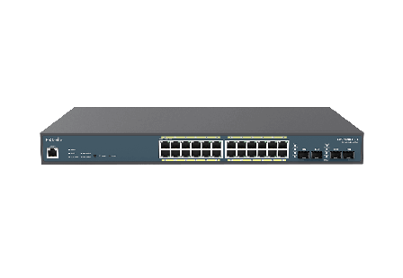 ENGENIUS Switch full managed Layer 2+ 28 Port • 24x 1 GbE • PoE Budget 410W • 24x PoE at • 4x SFP • 19 • EWS7928FP-FIT • FitCon/FitXpress