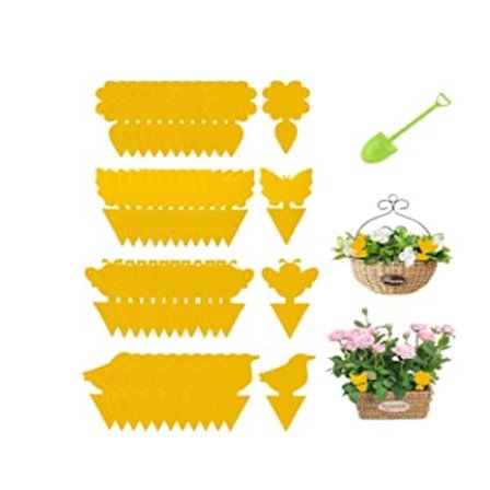 Klistret fælde til skadedyr på stueplanter 48-pak Yellow