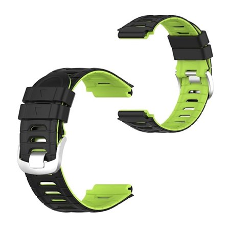 Garmin Forerunner 920XT two-tone silicone watch band - Black / Lime