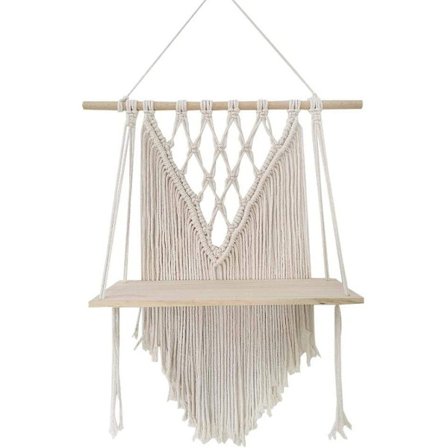 Väggställ Flytande Gunga Hängande Väggställ Handvävt spetshängande växter Boho Heminredning