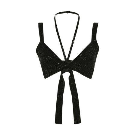 Andrea Adamo, Sleeveless Tops Zwart, Dames, Maat:S