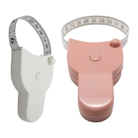 2-pakning kroppsmålebånd, 150 cm uttrekkbart målebånd for kroppsmål, søm, skredderarbeid, fitness, strikking og DIY - Myk Fl