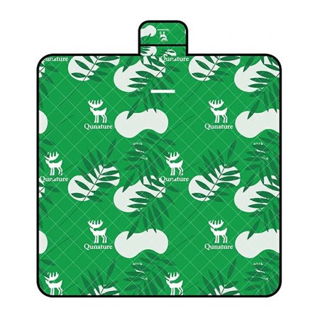 Qunature piknik-matto vedenpitävä retkeilypeitto 2 x 2 m - vihreä