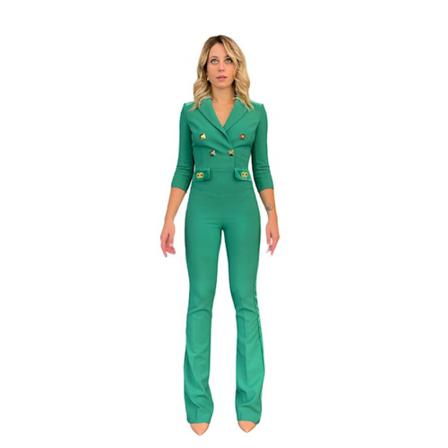 Elisabetta Franchi Jumpsuits grön, Dam, Dam, Storlek: S