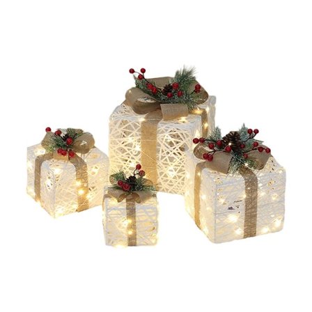 LED Light Up presentaskar till jul 1 set, 60 LED-lampor, perfekt för träd, veranda och trädgårdsdekorationer