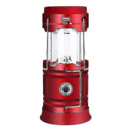 Bærbar Solcelledrevet LED Campinglys Utendørs Teltt USB-lampe
