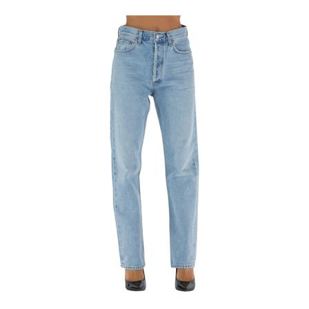 Agolde Straight Jeans , Blauw , Dames , Maat: W24