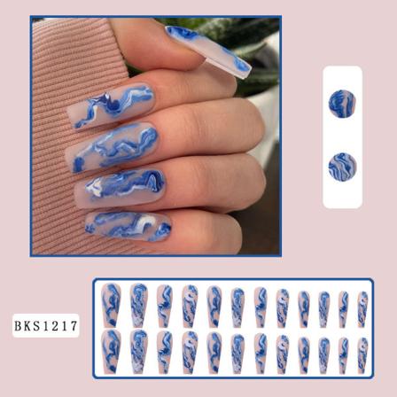 24-pack nagelbitar överdriven stil pressade falska nagelspetsar