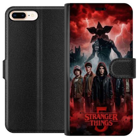 Yhteensopiva Lompakkokotelo Apple Apple iPhone 7 Plus Pimeä Stranger Things -inspiroima fantasiakuvaus salamalla, dramaattisella taivaalla ja intensi