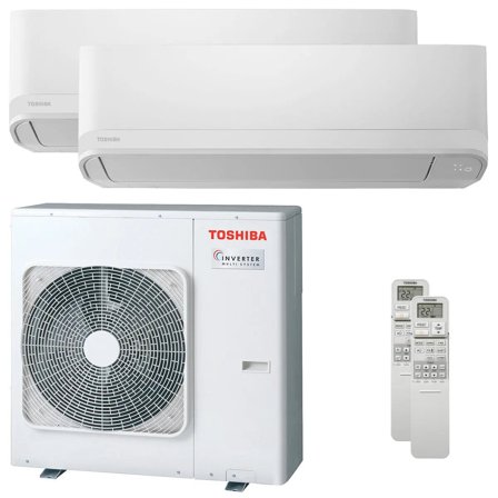 Condizionatore Toshiba Seiya Classic 2025 dual split 18000+18000 BTU inverter A++ unità esterna 10 kW