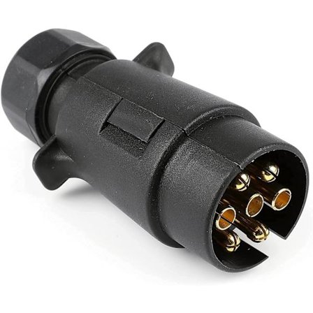 Pin Tilhengerkontakt Hann 7 Pin Koblingsplugg for Bilhengere, Campingvogner, Sykkelstativer
