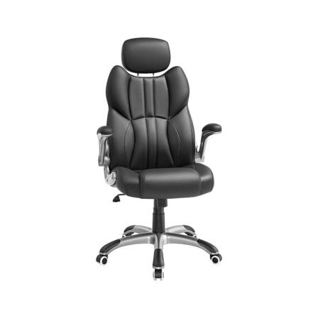 Rootz kontorsstol - Kontorsstol med fällbara armstöd - Ergonomisk kontorsstol - Justerbar snurrstol - Modern skrivbordsstol - Armstöd Kontorsstol - Pl