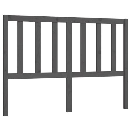 Vidaxl Sänggavel Grå 126x4x100 Cm Massiv Furu Grå