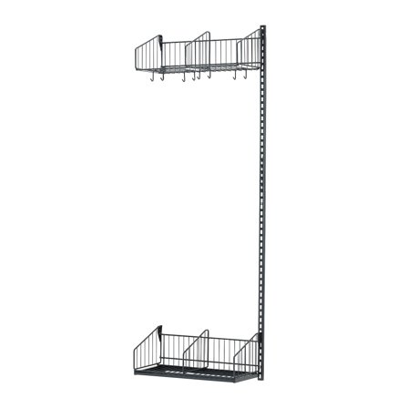 Wandgarderobenschrank TRÅD, Anbauelement, 600x2000 mm, dunkelgrau