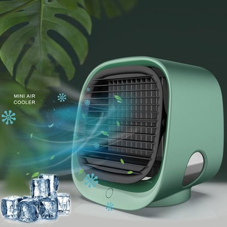 Modern mini luftkylare USB AC / Fläkt Luftfuktare - Grön