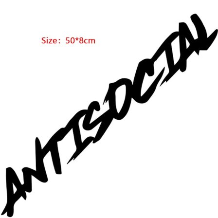 Asocial bil klistermärke Flagga vindruta Creative Competition Låt