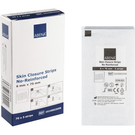 ABENA Suturtejp 75x6mmx5st 70/fp - Lyreco - Sjukvård och omsorg - Sårbehandling - Sårförslutning
