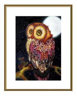 Perlenstickerei Eule - Nova Sloboda