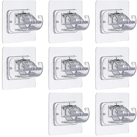 8:a självhäftande gardinstångshållare Draperikrokhållare Fixi